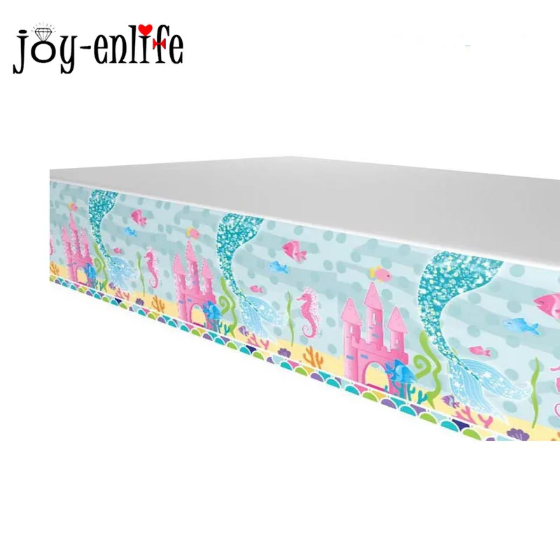 JOY-ENLIFE, 1 шт., вечерние скатерти Русалочки с изображением подводного мира, вечерние скатерти для вечеринки в честь Дня Рождения