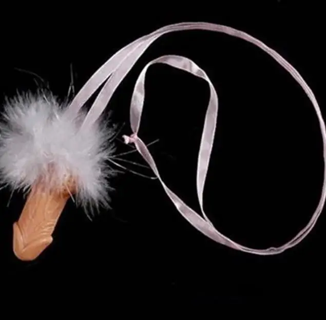 Funny Whistle Fur necklace for Bride to be Hen Party Night Accessory Game Photo Props with pink rope party favors gifts present