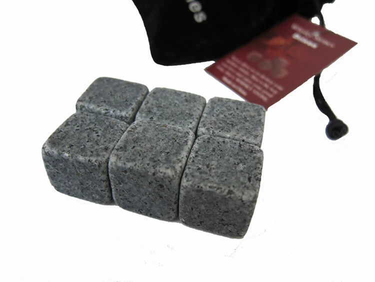 dark gray 6 шт. набор Виски камни светло-серые камни для виски напиток лед для охлаждения тает кубик льда камень просеивание Камень свадебное украшение Рождество - Цвет: dark gray