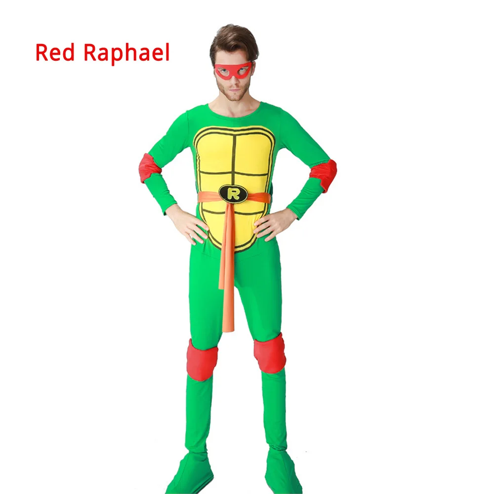 Red Raphael JYZCOS костюм черепашек-ниндзя для подростков костюмы на Хэллоуин для мужчин Purim Карнавальный костюм для вечеринки - Цвет: Red Raphael