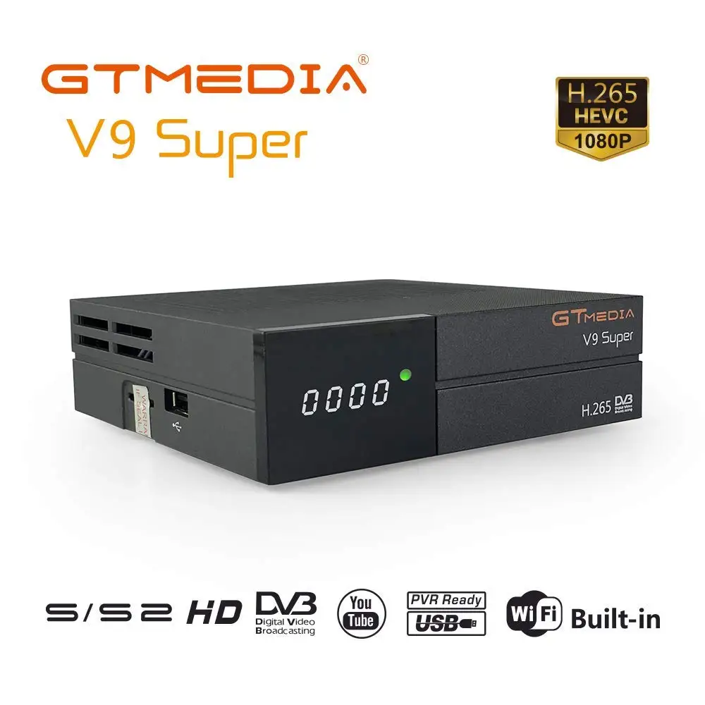 GTMEDIA V9 супер спутниковый ТВ приемник DVB-S2 FULL HD 1080P встроенный wifi Поддержка IP tv PowerVu Biss ключ DLNA SAT для IP декодера