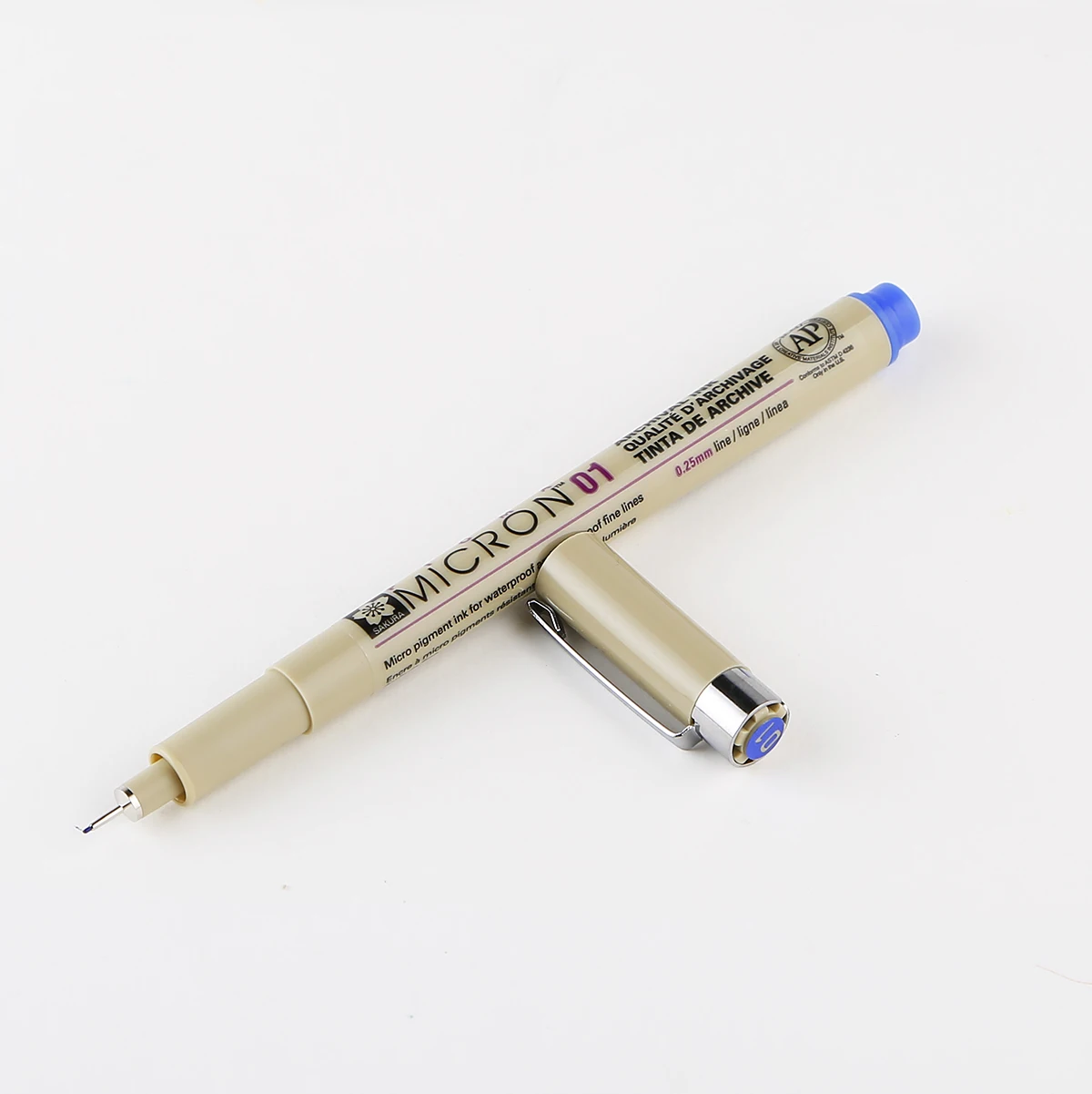01 025mm Royal blue SAKURA 1 шт Микрон ручка многоцветный 0,25 мм 0,45 мм маркер акварельные маркеры вкладыши для рисования Dessin Sketch Rotulador 0105 - Цвет: 01 025mm Royal blue