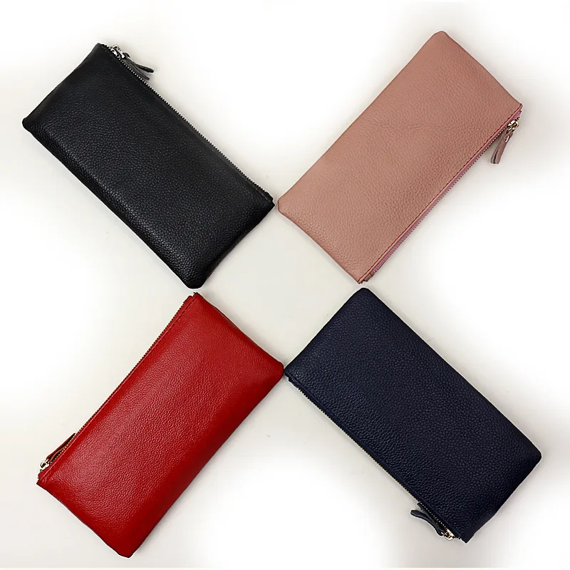 Новинка 2019 модный тонкий мужской женский кошелек из натуральной воловьей кожи