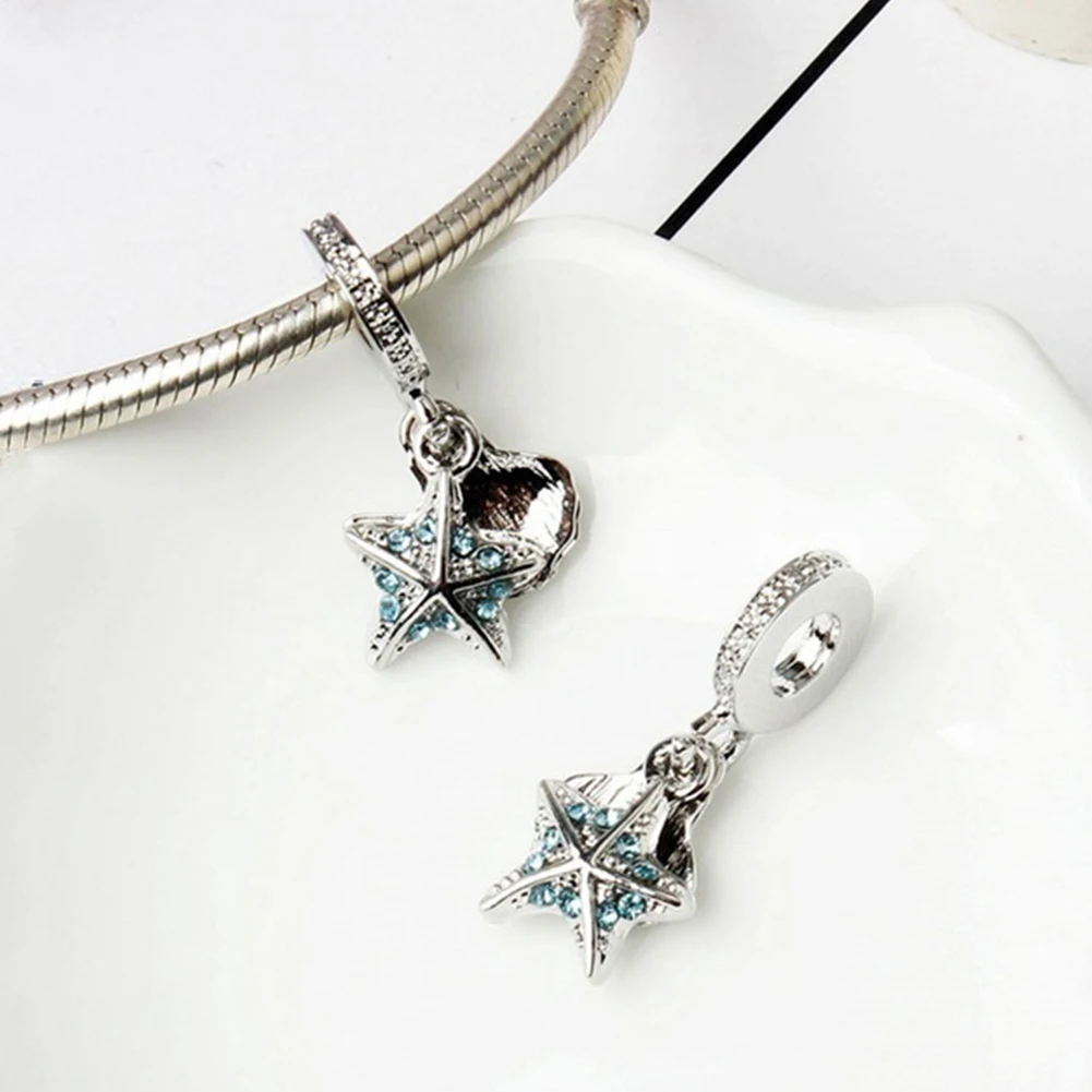 2 шт. Очаровательная Морская звезда ракушки бусины браслет ожерелье кулон DIY