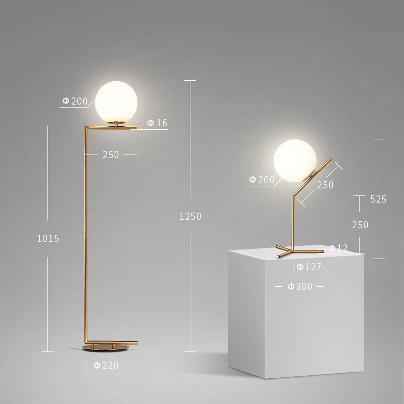 Mooielight Modern Replica Floor Lamp For Living Room glass ball LED Table Lamp For Bedroom Bedside Decoration Table Lamps - Цвет абажура: Model 9