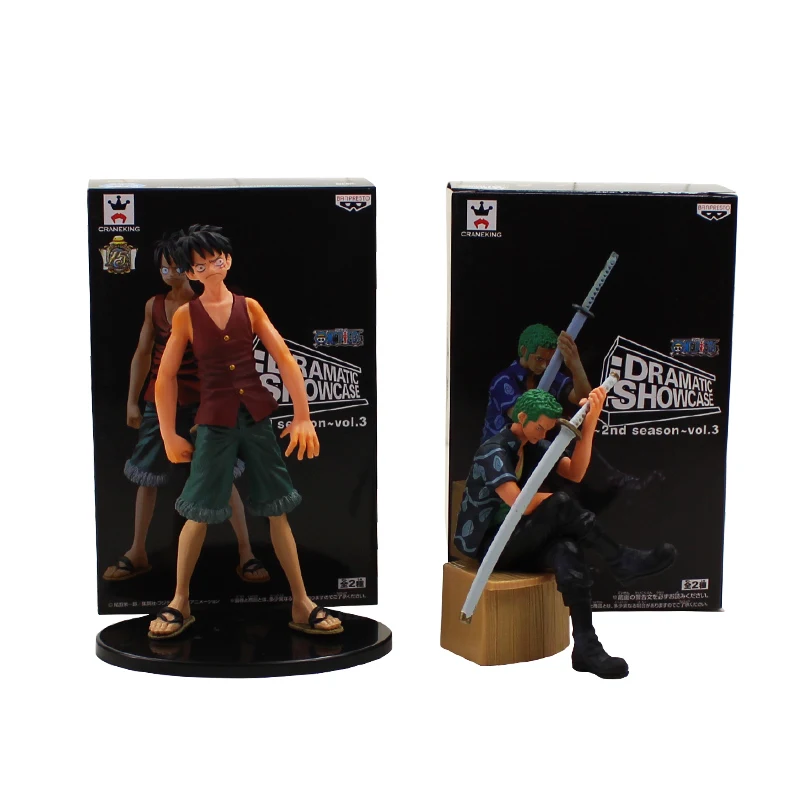 2 шт./компл. фигурка Luffy Roronoa Зоро ПВХ цельная игрушки модель куклы для детей