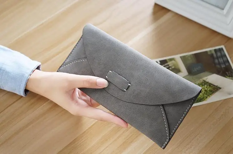 Длинный кошелек M384 Ms женский тонкий с эффектом потертости женская сумка для рук