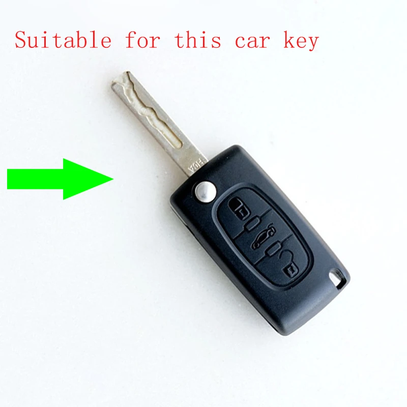 Силиконовый резиновый чехол ZAD для автомобильного ключа защитный Peugeot 107 207 307 407 308