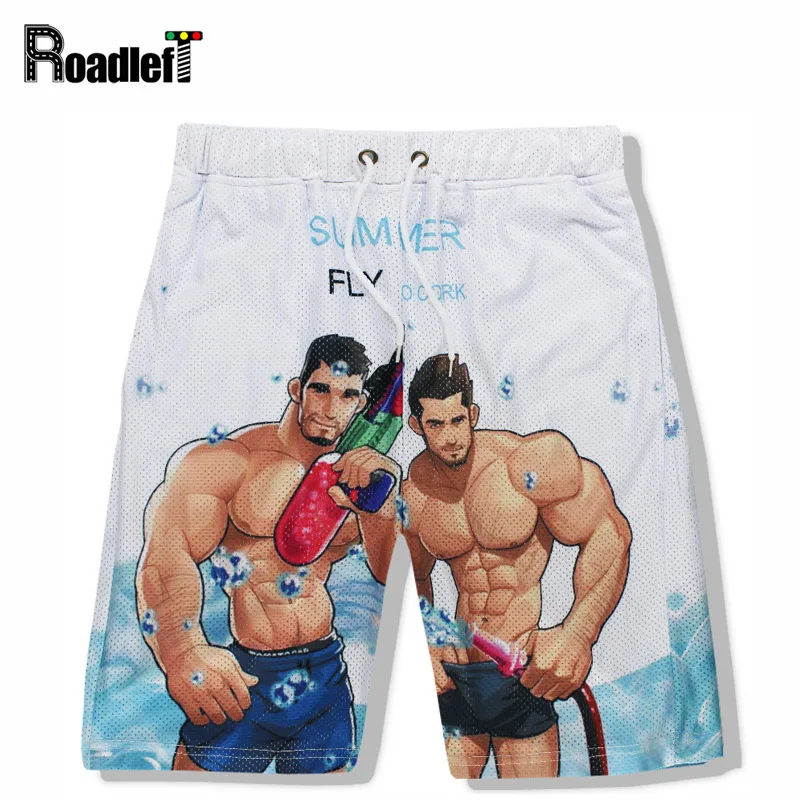 Мужской Костюмы Мышцы Pattern бермуды Пляжные шорты Для мужчин S Бодибилдинг