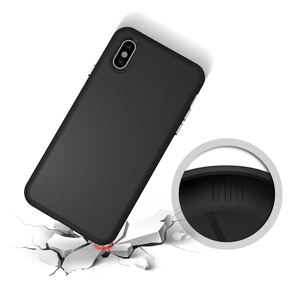 Для iPhone 11 Pro Max X XS Чехол-Броня TPU+ PC двухслойный противоударный чехол для телефона XR 5S 6S 6 7 8 Plus прочный нескользящий чехол