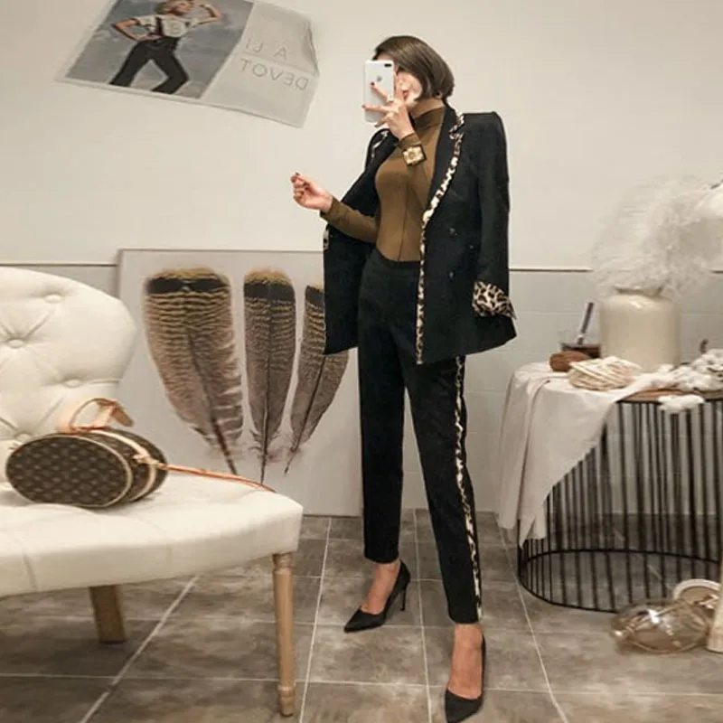 2019 новые женские комплекты из двух предметов корейские одежды плюс размер частей
