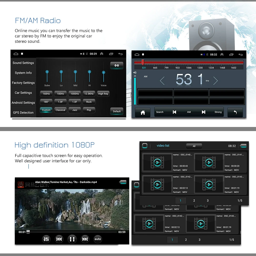 AMPrime 2 din Android 6 0 автомобилей Радио 7 'ƊG gps навигации Mirrorlink MP5 мультимедийный