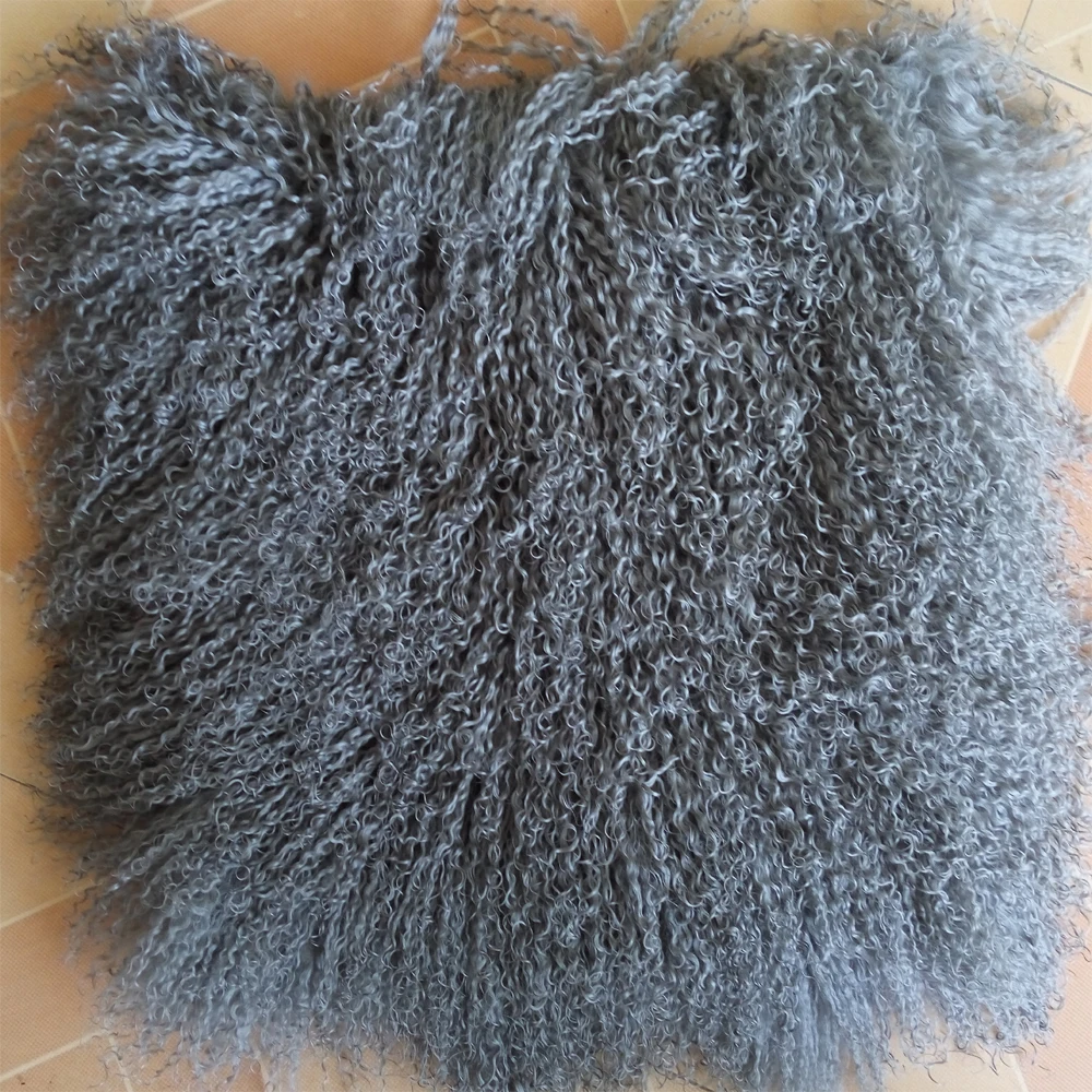 Серый монгольский чехол на меху чехлы диванные подушки домашний декор