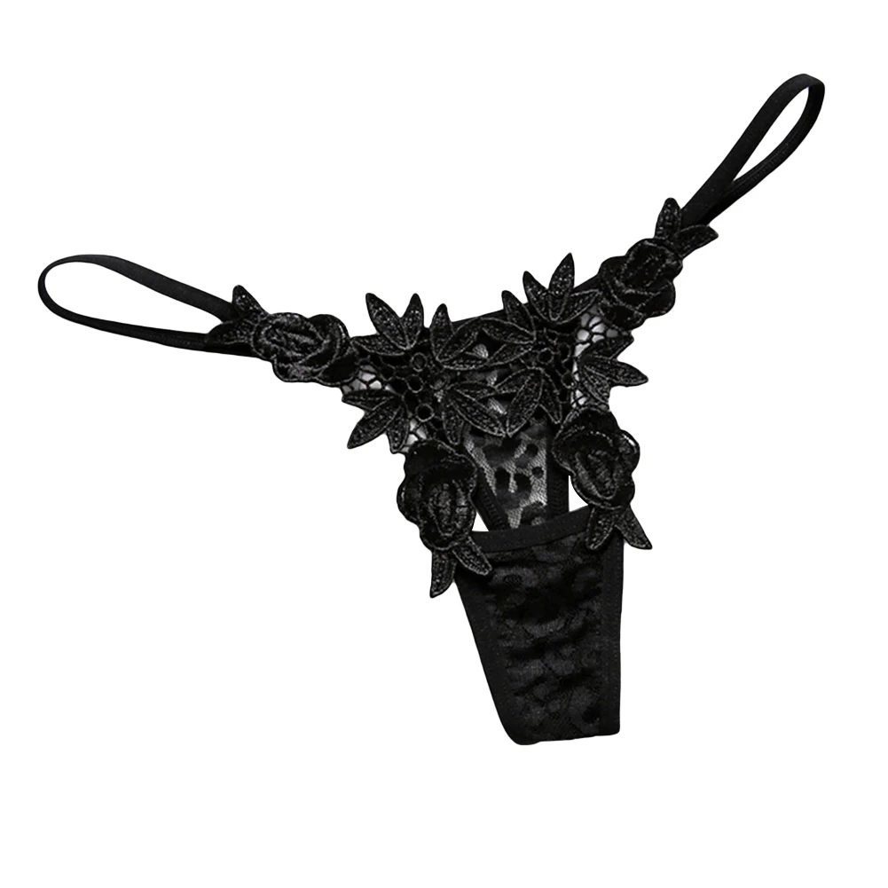 Сексуальные кружевные эластичные женские трусики-стринги с цветочным принтом