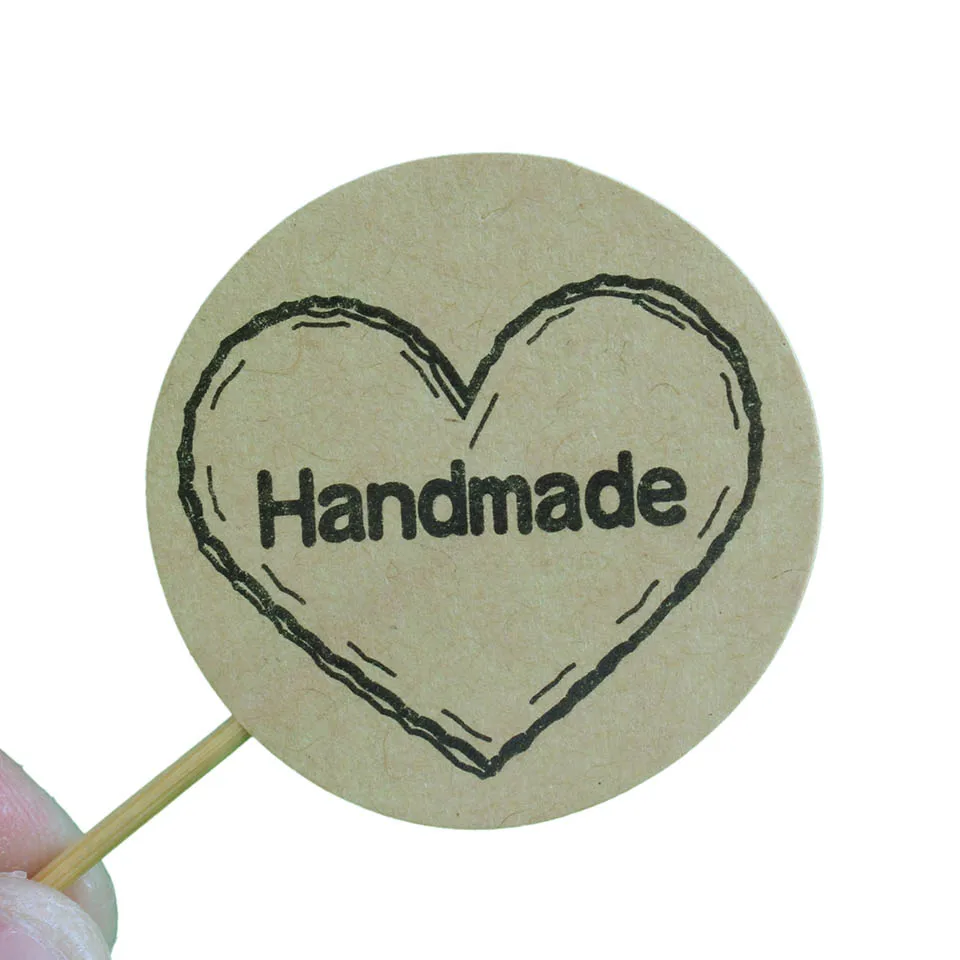 Ретро Стикеры из крафт бумаги диаметром 38 мм 1 5 дюйма ручная работа стикеры в