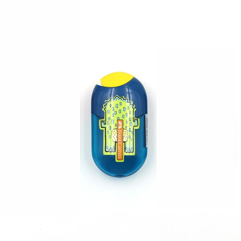 1pcs ink blue Faber Castell 1835 двойной цвет карандаша точилка мультфильм маленький резиновый комбо - Цвет: 1pcs ink blue