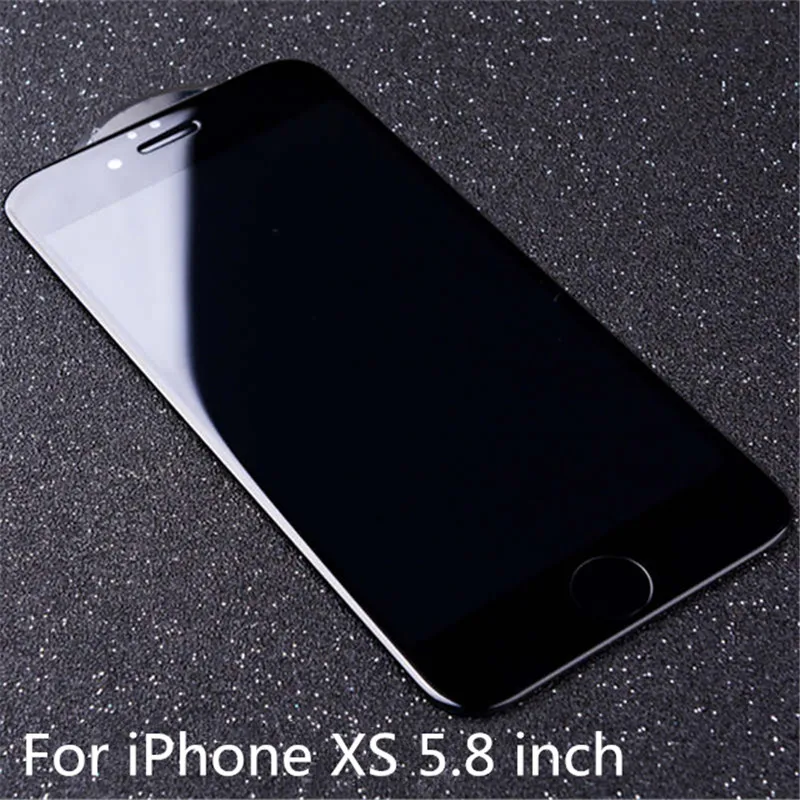 6D полное покрытие закаленное стекло для iPhone XS MAX XS Plus 9 H Взрывозащищенная жесткая пленка для iPhone на XR iPhnoe XS iPohne X 5,8" - Цвет: Black For iPhone XS