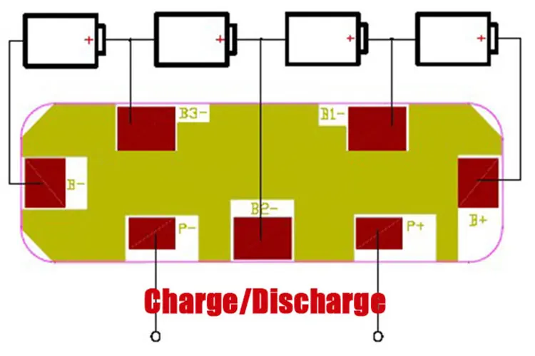 4S 8A lifepo4 12.8V 18650 BMS PCM battery protection board bms pcm for cell pack | Электронные компоненты и