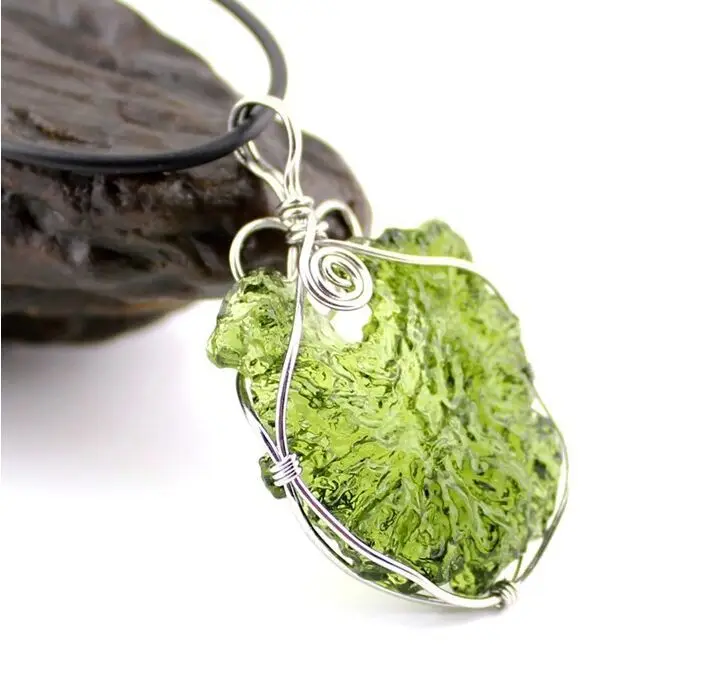 40-50ct высшее качество драгоценный камень зеленый Besednice Moldavite Tektite метеорит