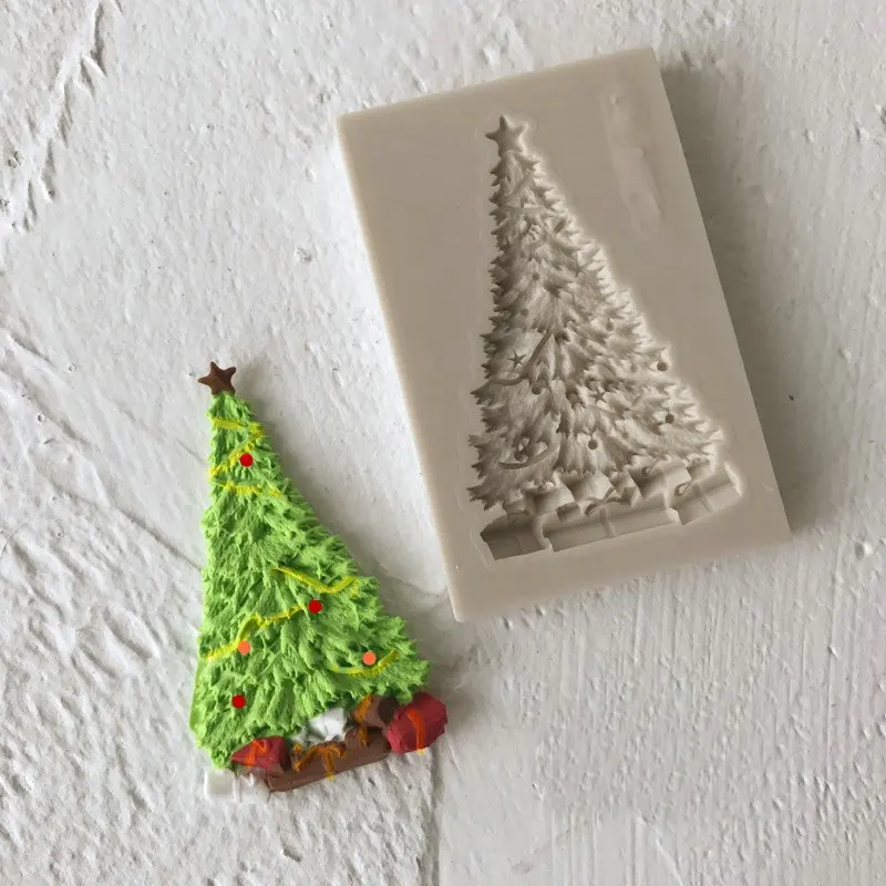 1 шт. Sugarcraft Рождественская елка силиконовая форма для помадки инструменты