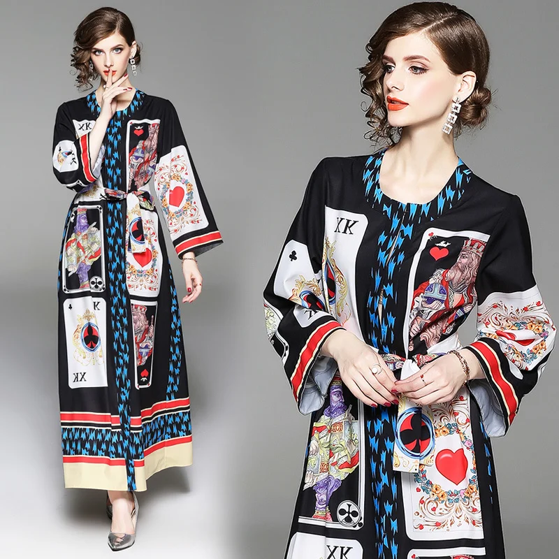 2018 осенний свитер с рождественскими покер платье Для женщин в форме сердца