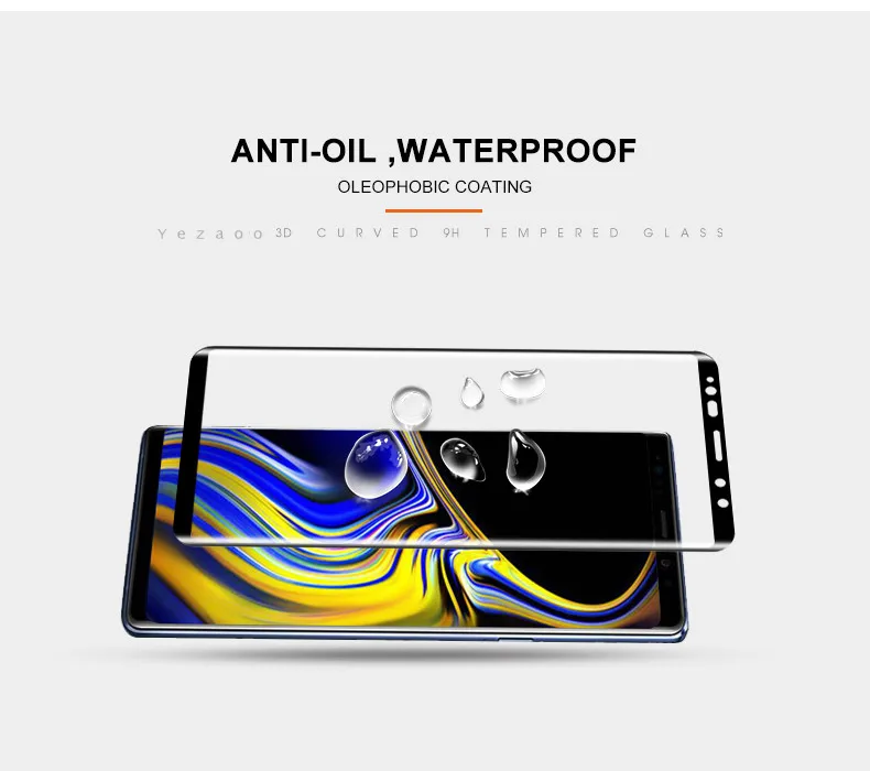 Yezaoo изогнутое Полностью закаленное стекло для Samusng Galaxy S10 E S8 S9 plus S7 edge Защита экрана для Galaxy Note 8 9 стеклянная пленка