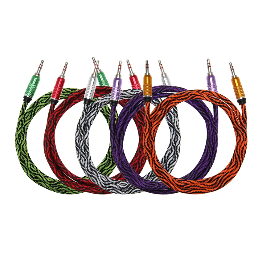 

1.5m Python Snake skin Heavy thick audio cable Extension Hi-Fi Headphone 3.5 Jack Cable for MP3 MP4 Player Car good qty 50pcs