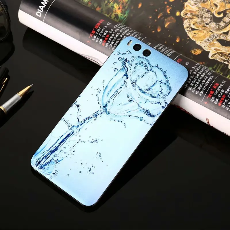 Модные тиснение задняя оболочка для xiaomi mi 6 mi 6 Батарея крышка дверца батарейного Корпус замена запасных Запчасти 3M клей для xiaomi 6