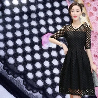 high quality african dot cord lace fabric chemical lace water soluble polyester guipure lace fabric for dress