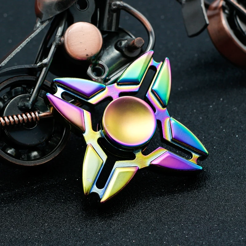 Радуга рука Tri Непоседа счетчик треугольник torqbar латунь палец Spinner игрушка ВДГ