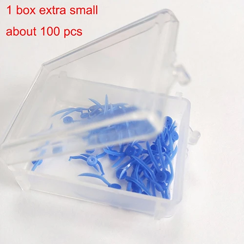 Extra small 100 шт./кор. Стоматологические Одноразовые клинья с отверстием все 4 размера стоматологические материалы стоматологический лабораторный инструмент зубы Клин стоматологические инструменты - Цвет: Extra small