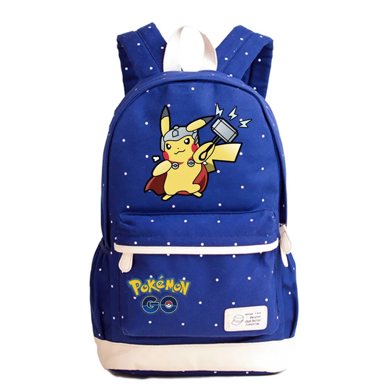 Рюкзак-Монстр Pikachu Eevee в горошек для школьников и подростков, для студентов, для путешествий, для ноутбука, для девочек и мальчиков, рюкзак - Цвет: Style 12