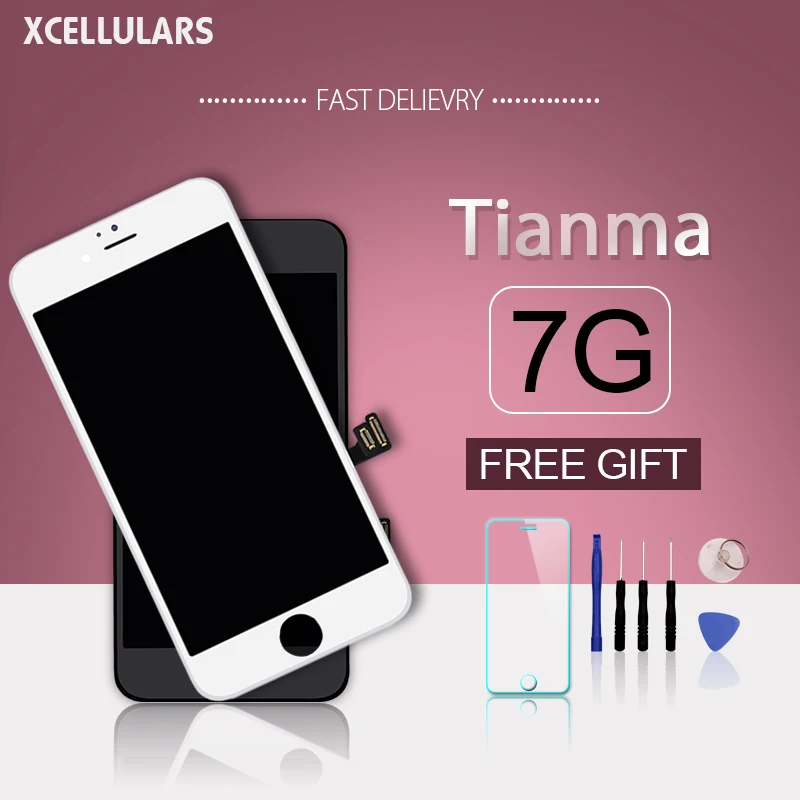 10 шт./лот TianMa качество для iPhone 7 lcd XCELLULARS без битых пикселей Alibaba Китай ЖК дисплей с