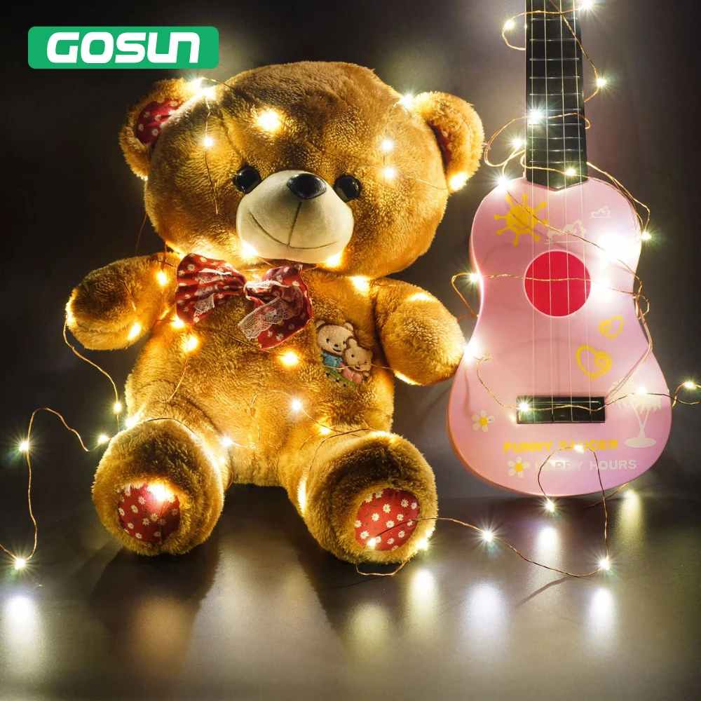 USB Powered Гирлянды светодиодные огни 10 м 33ft 100LED 5 В открытый теплый белый/RGB Медный