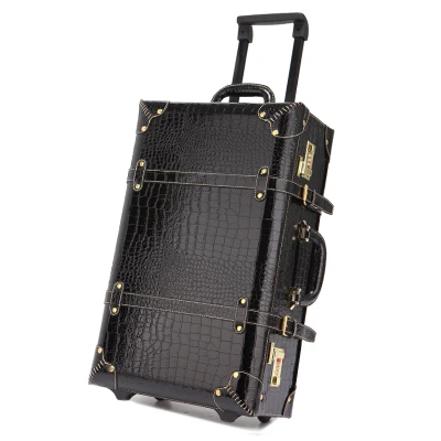 Luggage CARRYLOVE Классическая винтажная багажная серия 22/24 дюймов PU сумка и багаж на колесиках фирменный туристический чемодан на вращающихся колесиках - Цвет: Luggage