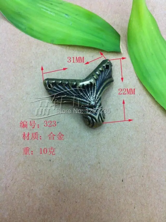 

22*31mm Gift box hardware accessories Antique Foot Decorative feet Jewelry Box Corner Bronze foot Wholesale
