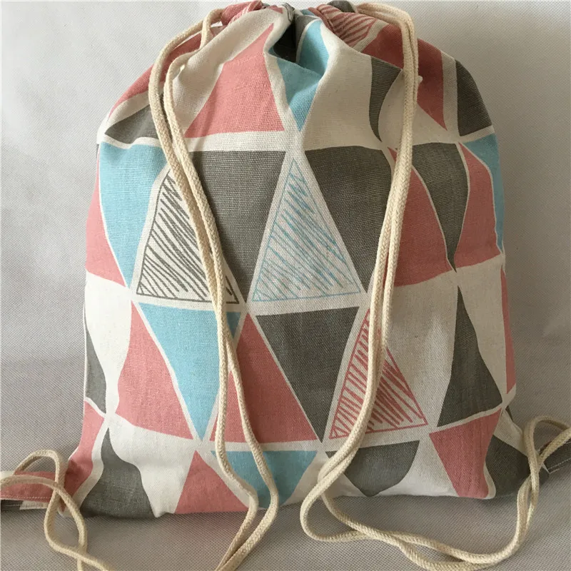 YILE дорожный Рюкзак из хлопка и льна с шнурком обувь сортированная сумка