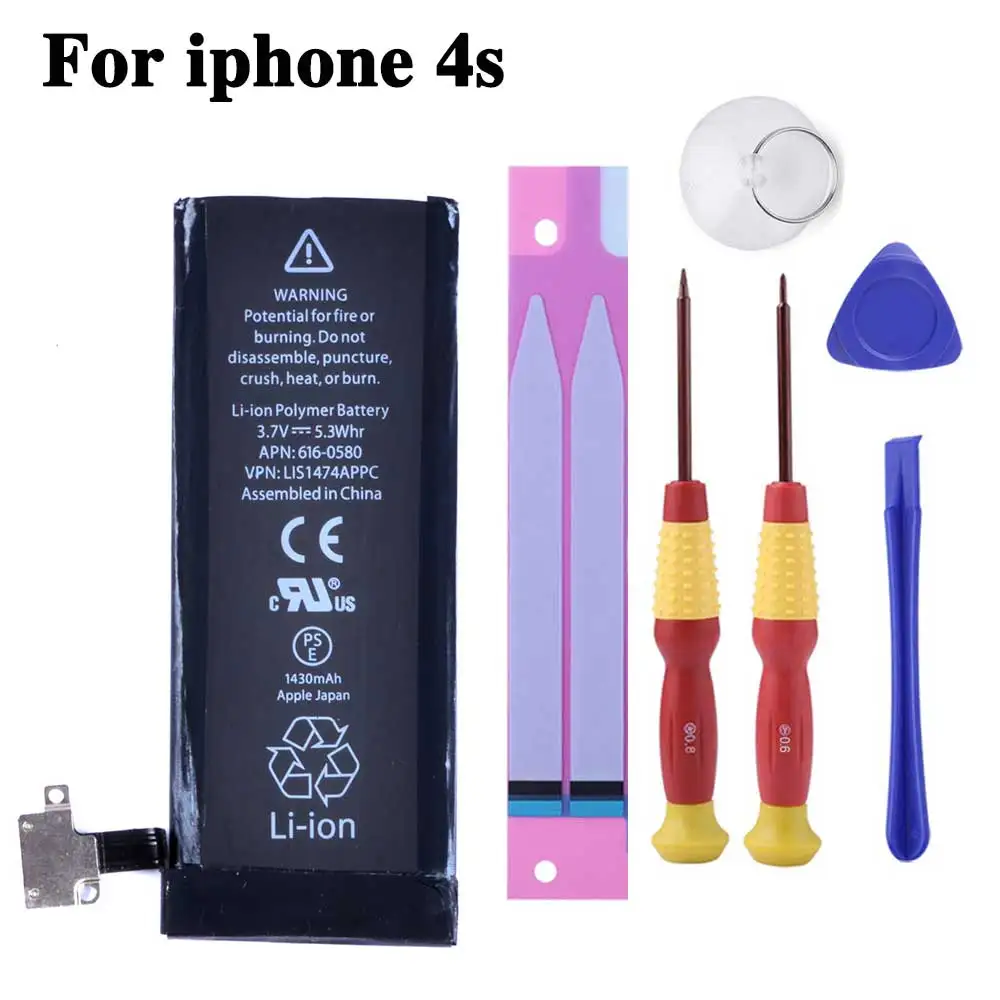 Аккумулятор conenset для iphone 4s 5 5s SE, сменная батарея для внутреннего телефона, литиевые батареи+ Бесплатные инструменты - Цвет: iphone 4s