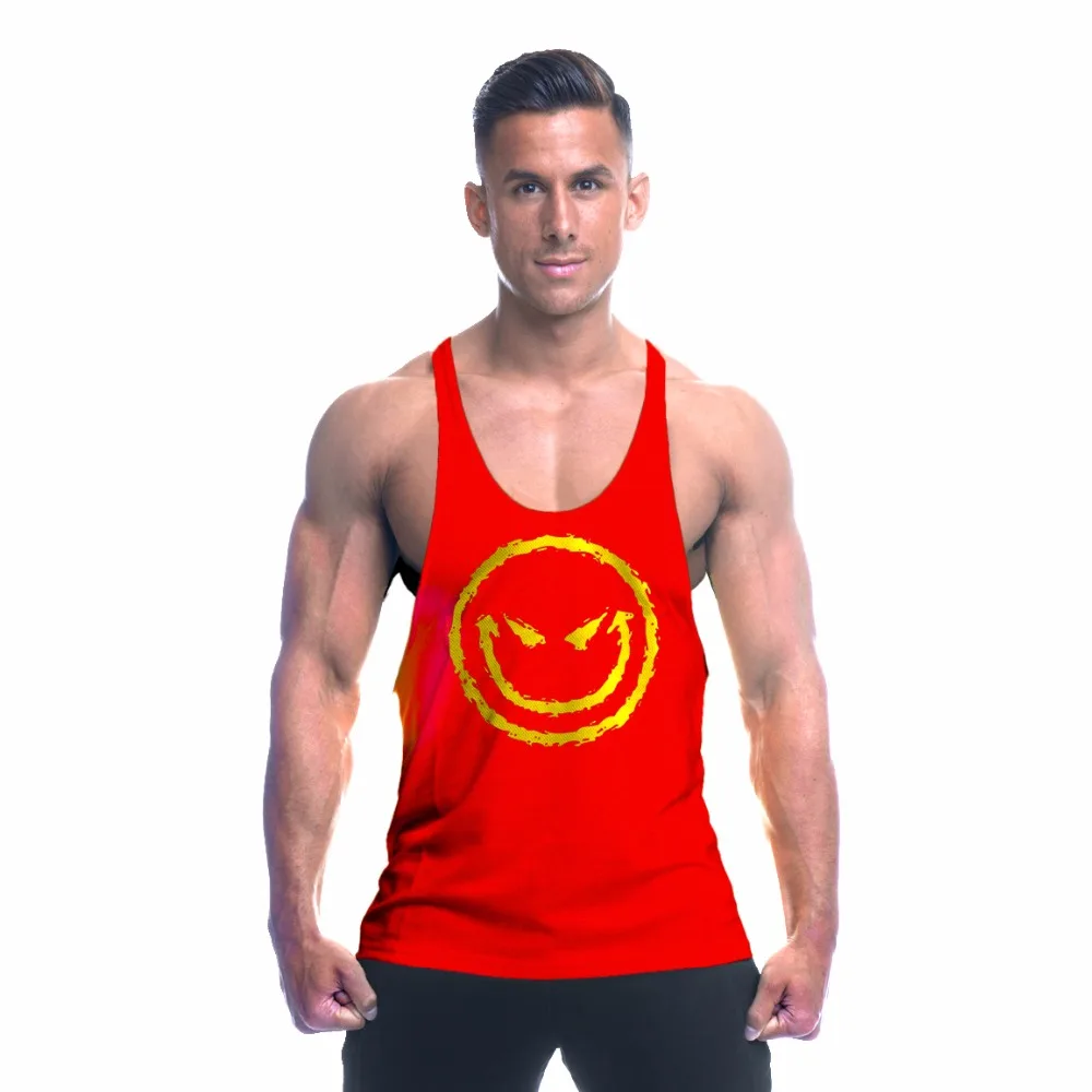 Стильный Отпечатано Жилет Для Мужчин Майку Стрингер Бодибилдинг Фитнес