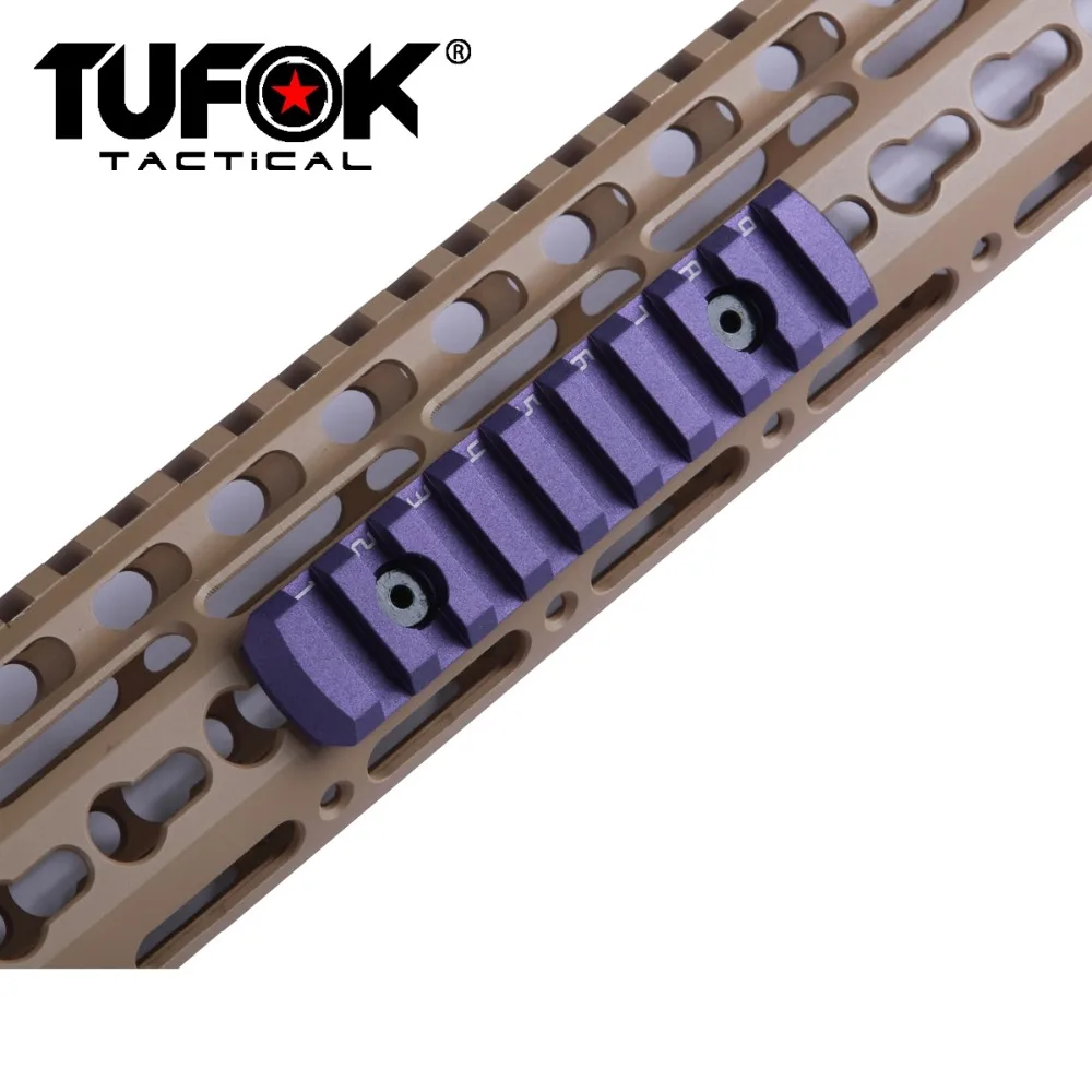 TuFok Keymod Picatinny Rail Section - 9 Slot Super Thin Attachment Adapter Mount For Scopes Magnifiers Red Dots | Спорт и