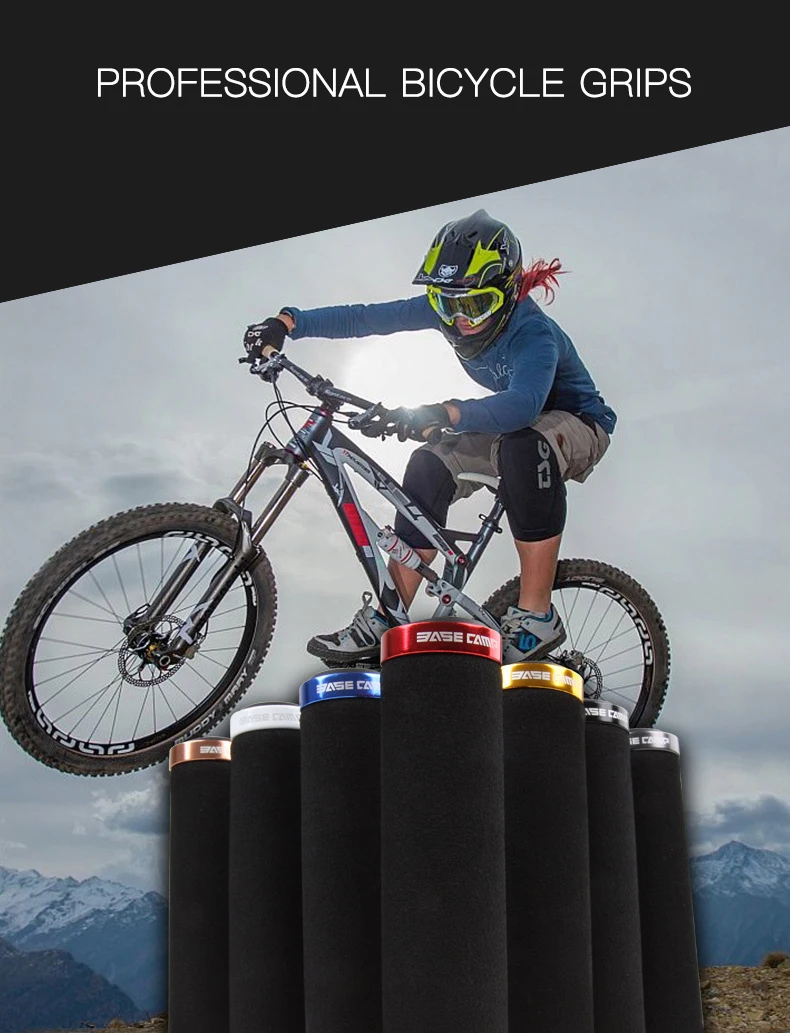 Ручки для велосипеда алюминиевый сплав MTB+ Силиконовые губчатые накладки на ручки противоскользящие амортизирующие ручки для велосипедного руля велосипедный руль