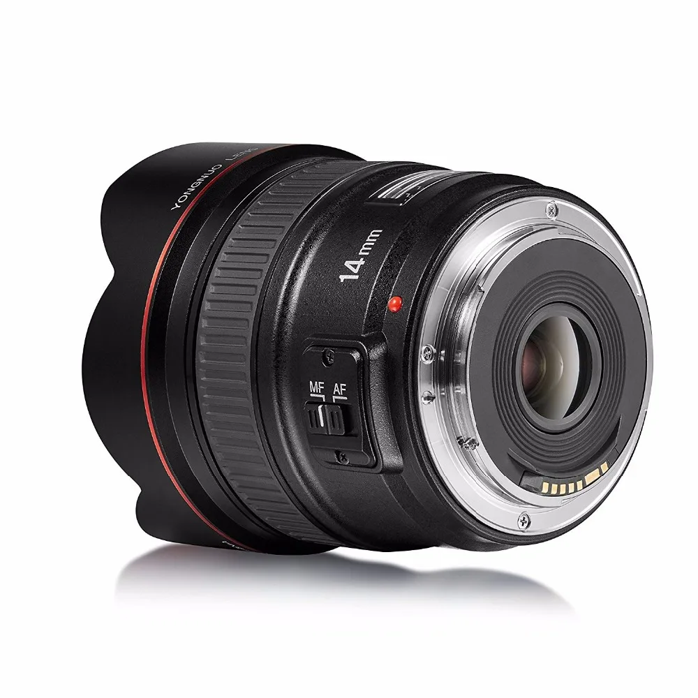 YONGNUO 14 мм F2.8 114 ультра-широкоугольный объектив yn14мм с автофокусом AF MF металлический объектив для Canon 700D 80D 5D Mark III IV