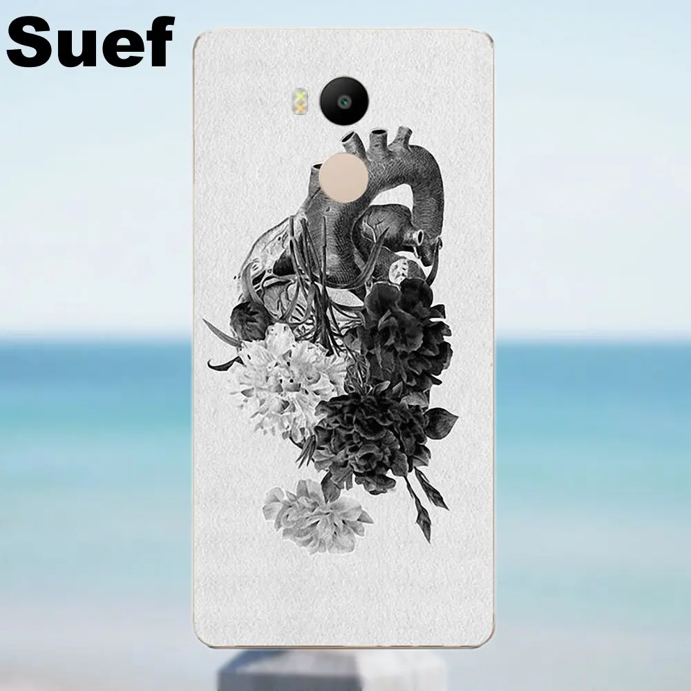 Suef TPU Модный Оригинальный для Xiaomi Redmi 4 3 3S Pro Mi3 Mi4 Mi4i Mi4C Mi5 Mi5S Mi Max Note 2 Love Heart Tattoo Art |