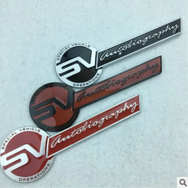 Car Exterior Decoration SV Autobiography Decal for Land Rover Range Rover SV Sticker Freelander 2 Defender Discovery 4 Emblem