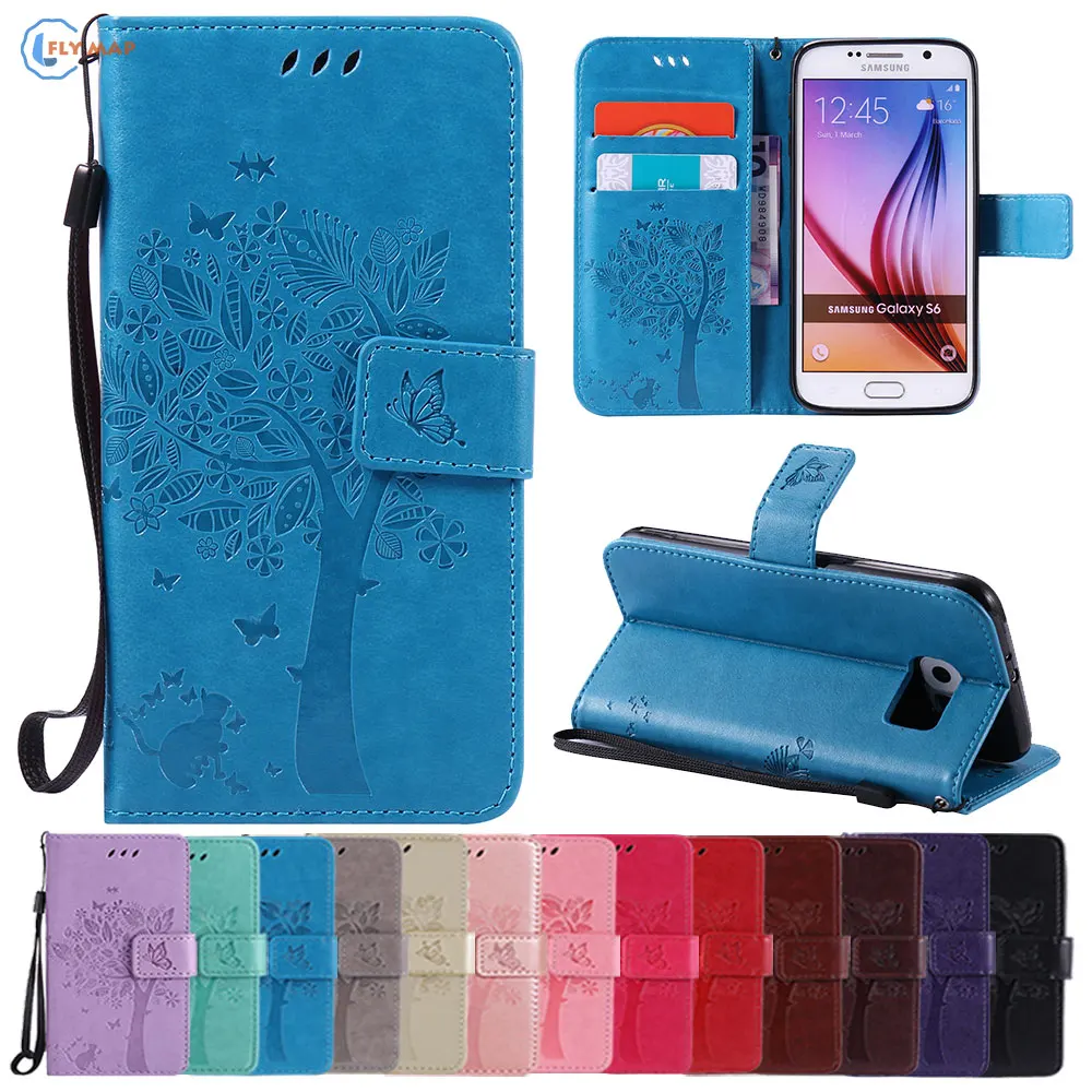 Кожаный чехол книжка для Samsung Galaxy S6 S 6 Duos Zero F телефона G920 G920F G920FD G920W8 SM G920W8|cover for samsung