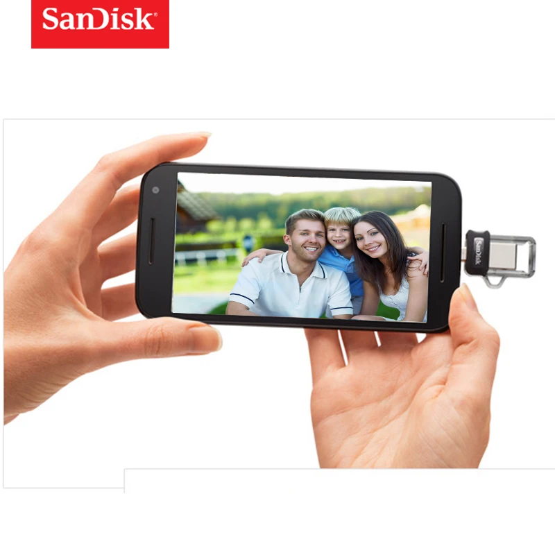 Sandisk USB флеш накопитель 128 ГБ 64 32 16 двойной OTG высокоскоростная память U диск Micro 3 0