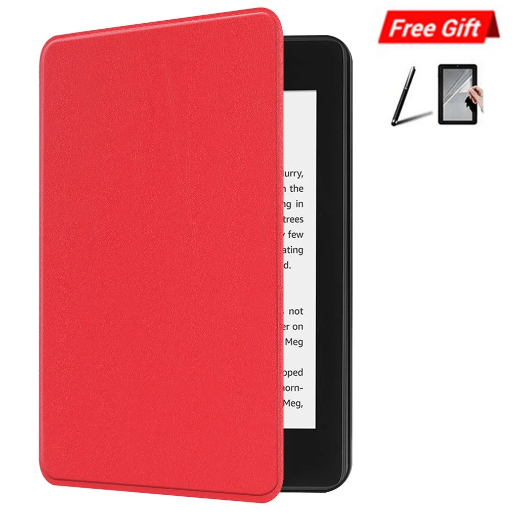 Умный чехол для нового Kindle Paperwhite 4 умный тонкий кожаный чехол для сна с откидной крышкой чехол для планшета чехол для Coque - Цвет: D