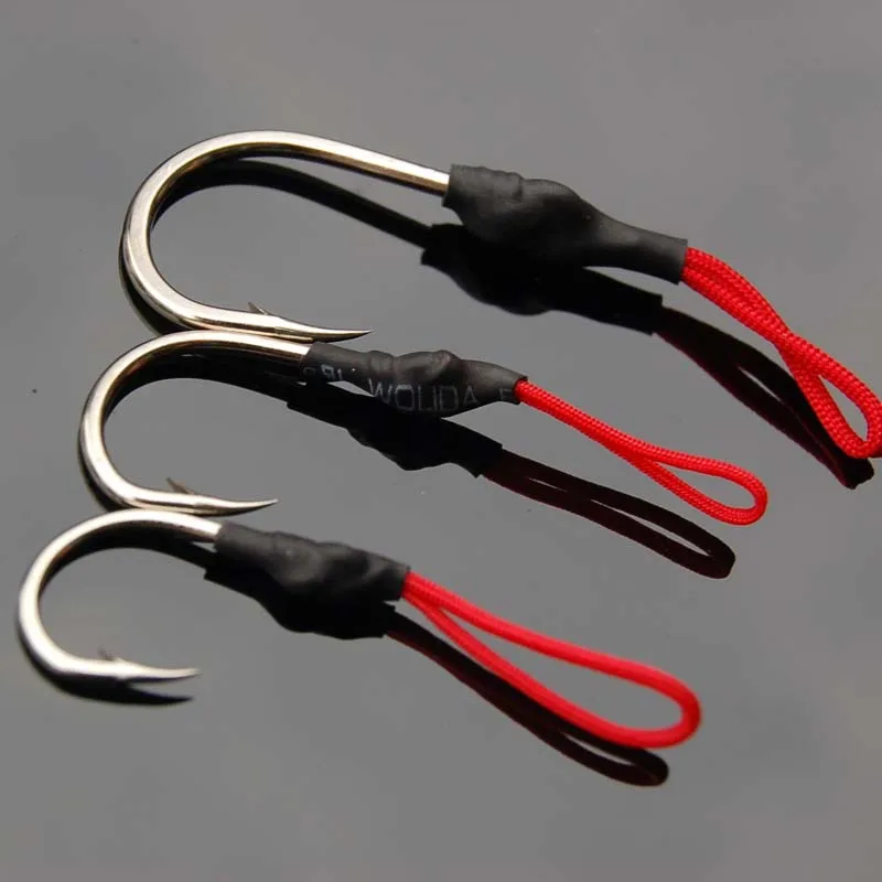 Рыболовный крючок JSFUN с ложкой из нержавеющей стали 4 шт. морская леска