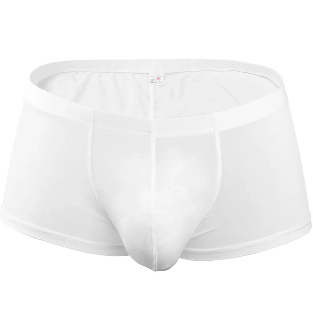 Ice silk white JOCKMAIL, новинка, сексуальное мужское Прозрачное нижнее белье, боксеры, шорты, мужские трусы, ледяной шелк, мужские трусы, трусы, cuecas, Гей Нижнее белье - Цвет: Ice silk white