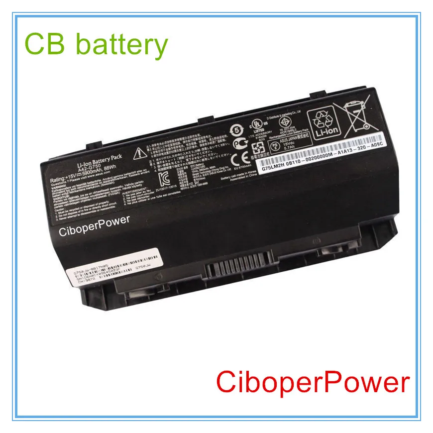 Оригинальный качественный аккумулятор A42-G750 для ноутбука серии G750, G750J, G750JH Оригинальный качественный аккумулятор A42-G750 для ноутбука серии G750, G750J, G750JH